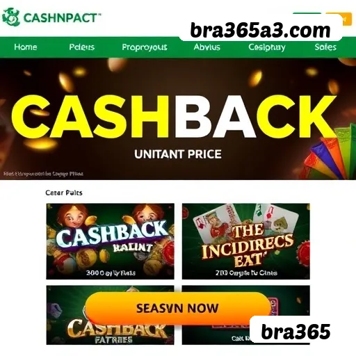Cashback VIP bra365 - reembolso semanal